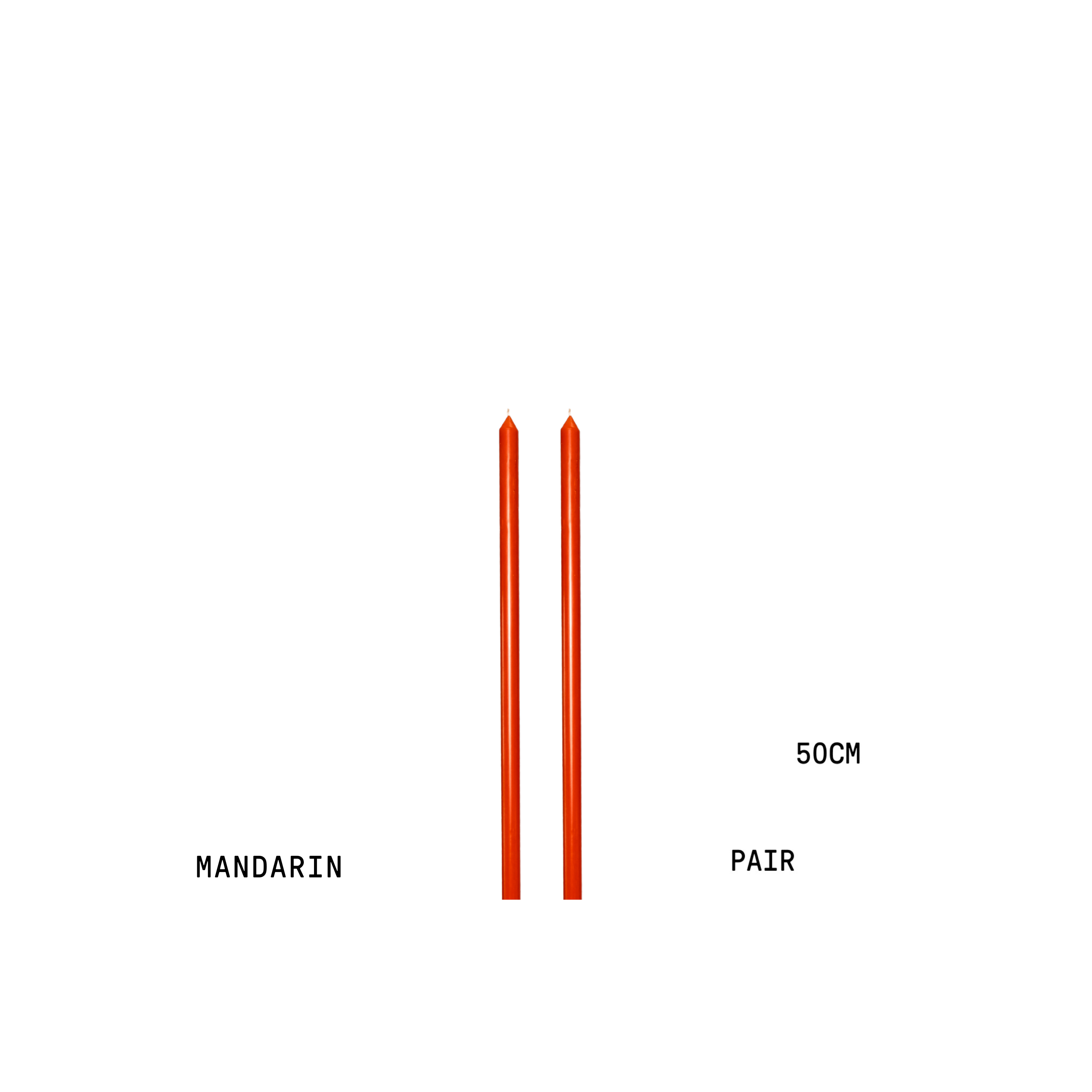 MANDARIN TAPERED CANDLE PAIR