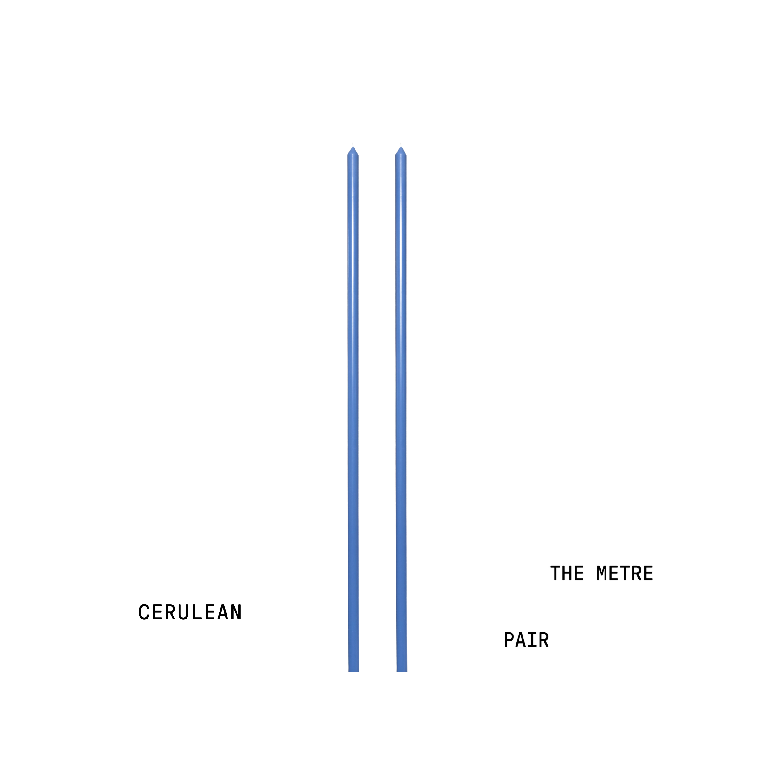 CERULEAN TAPERED CANDLE PAIR