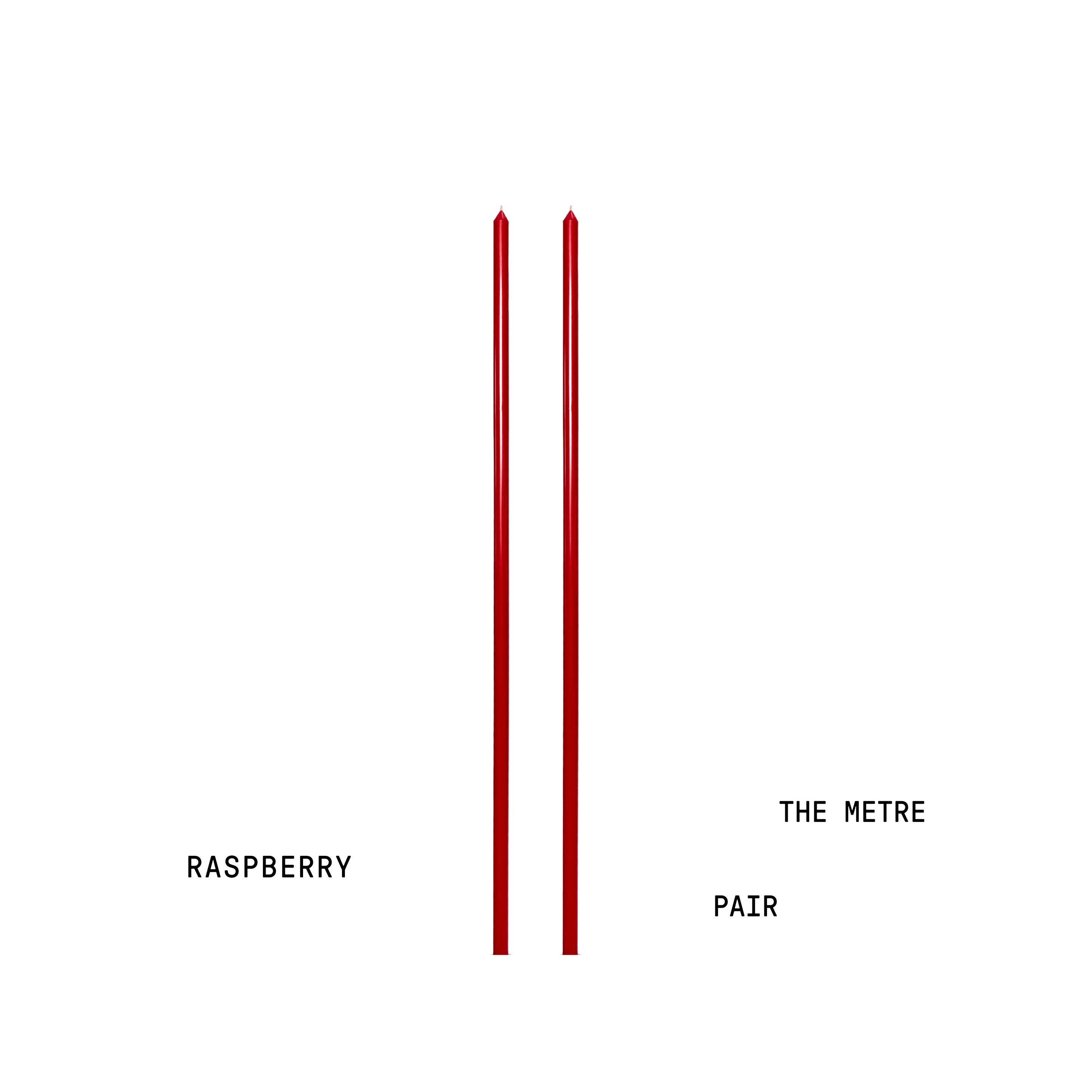 RASPBERRY TAPERED CANDLE PAIR