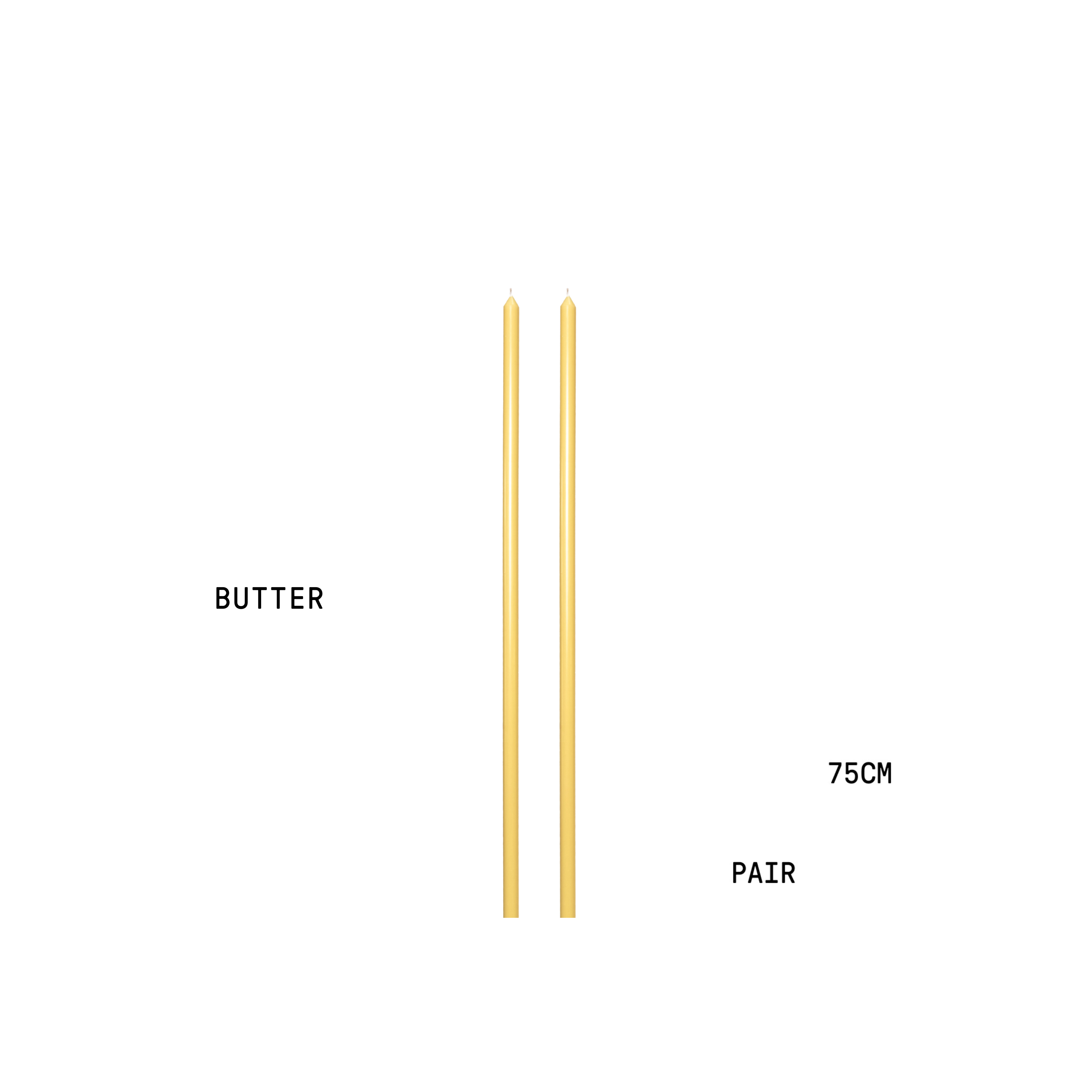 BUTTER TAPERED CANDLE PAIR