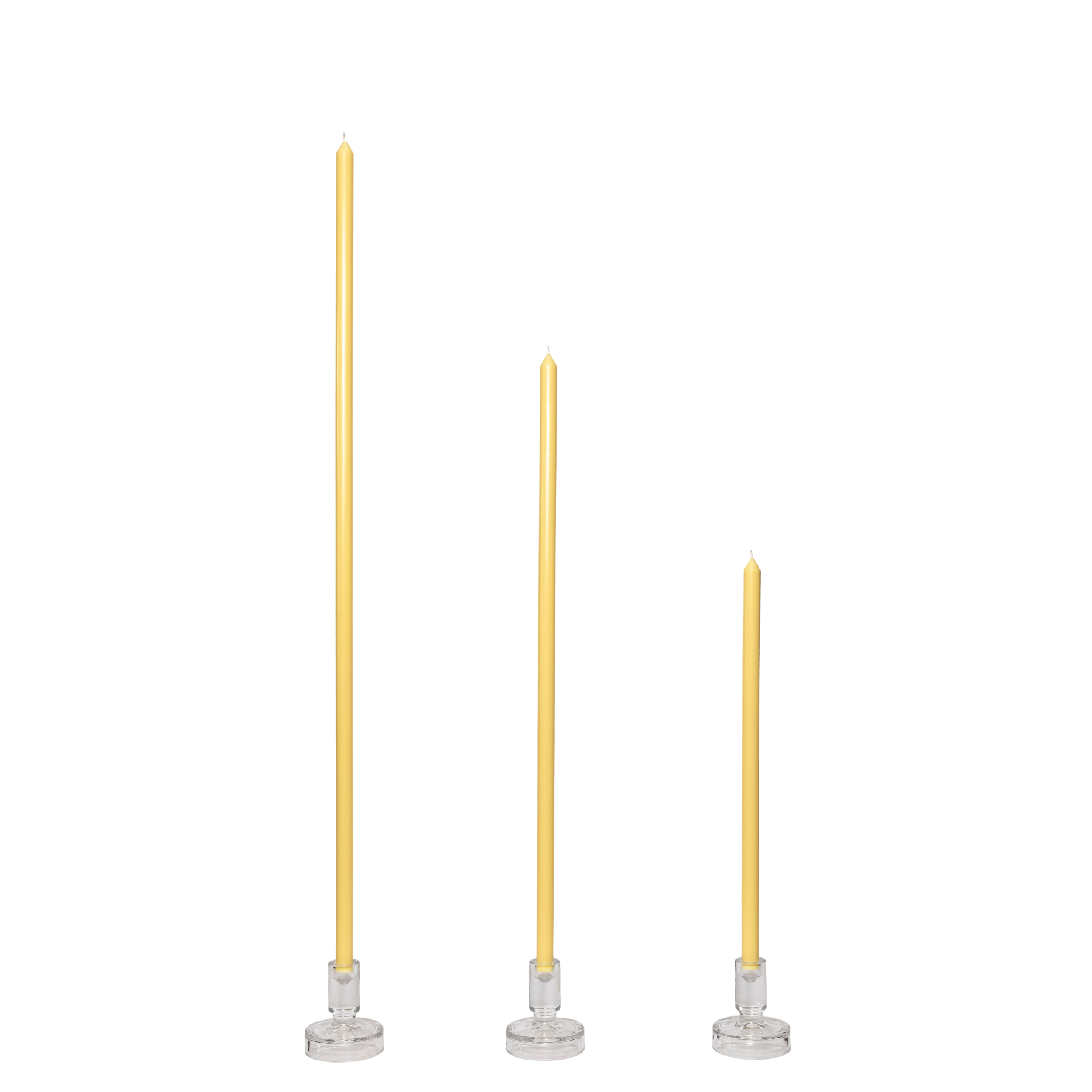 BUTTER TAPERED CANDLE PAIR