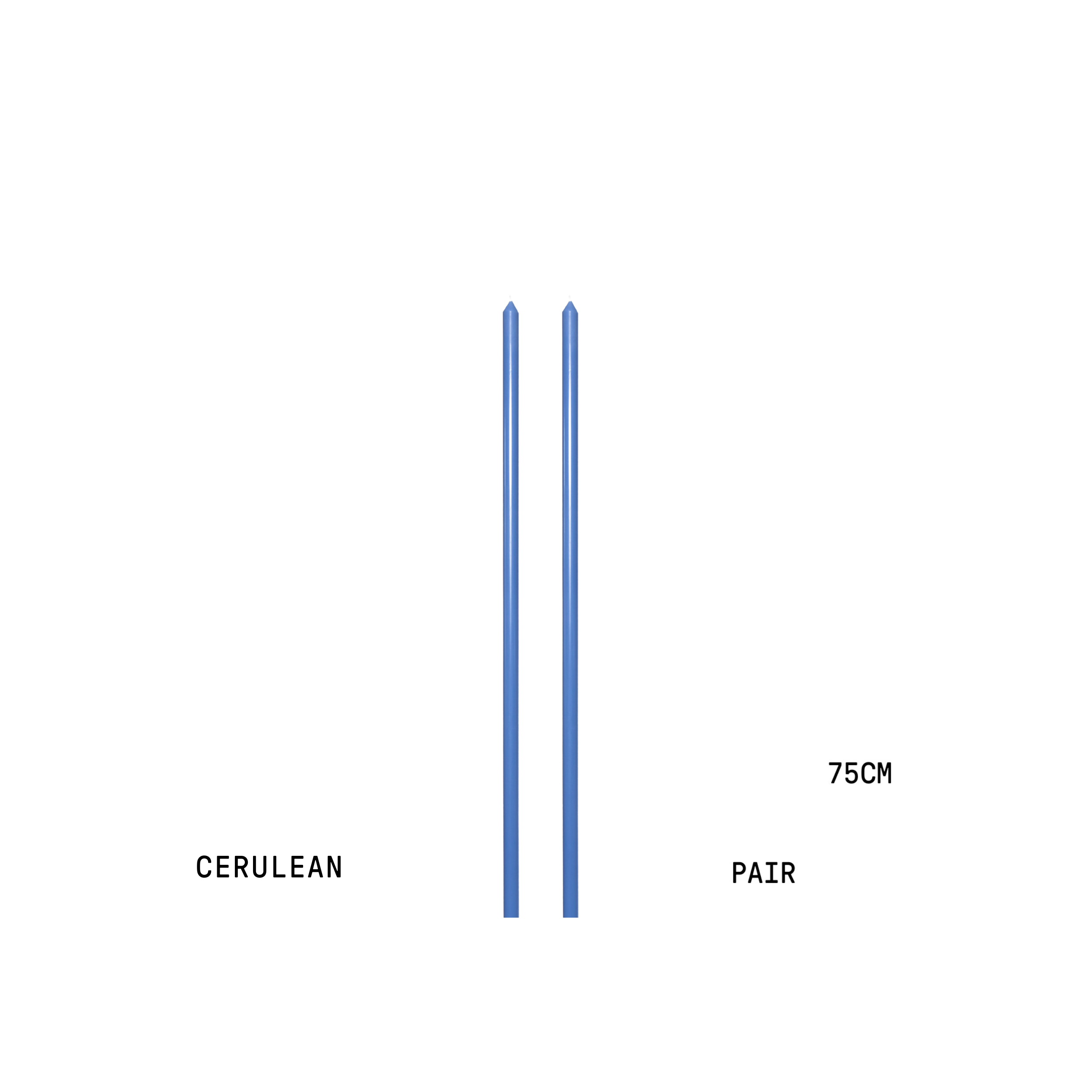 CERULEAN TAPERED CANDLE PAIR