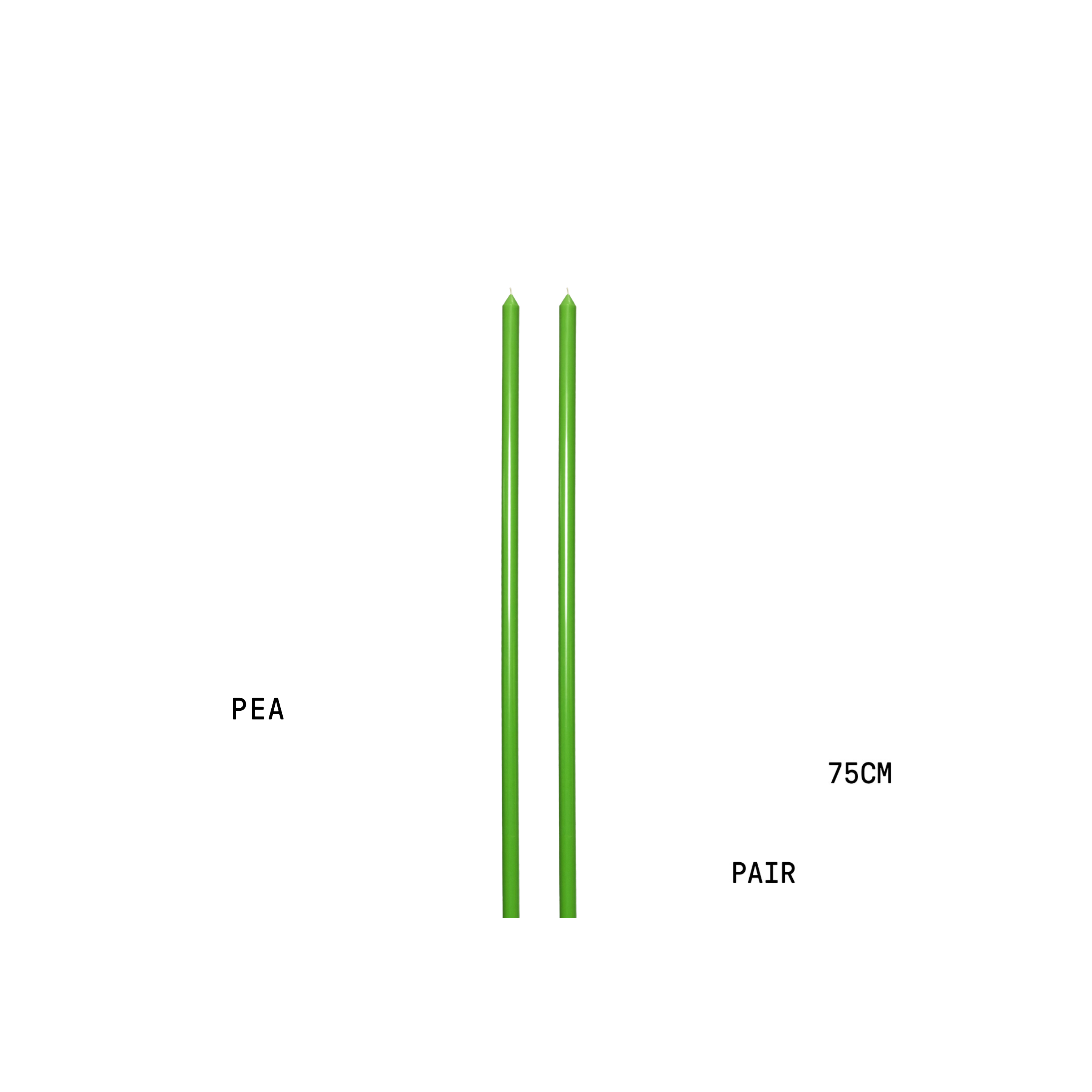 PEA TAPERED CANDLE PAIR