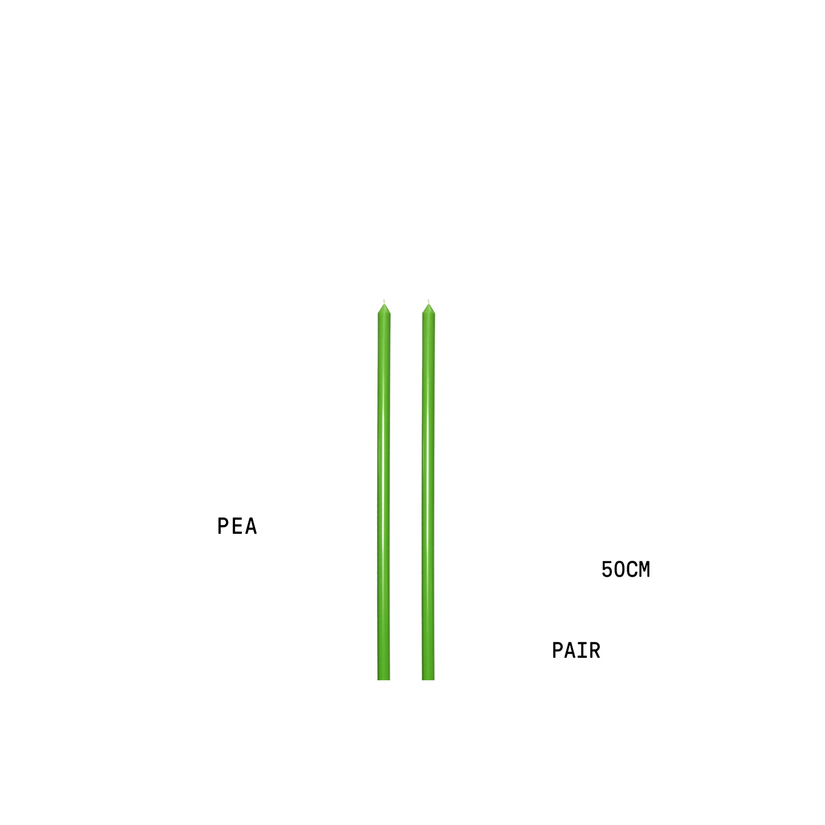 PEA TAPERED CANDLE PAIR