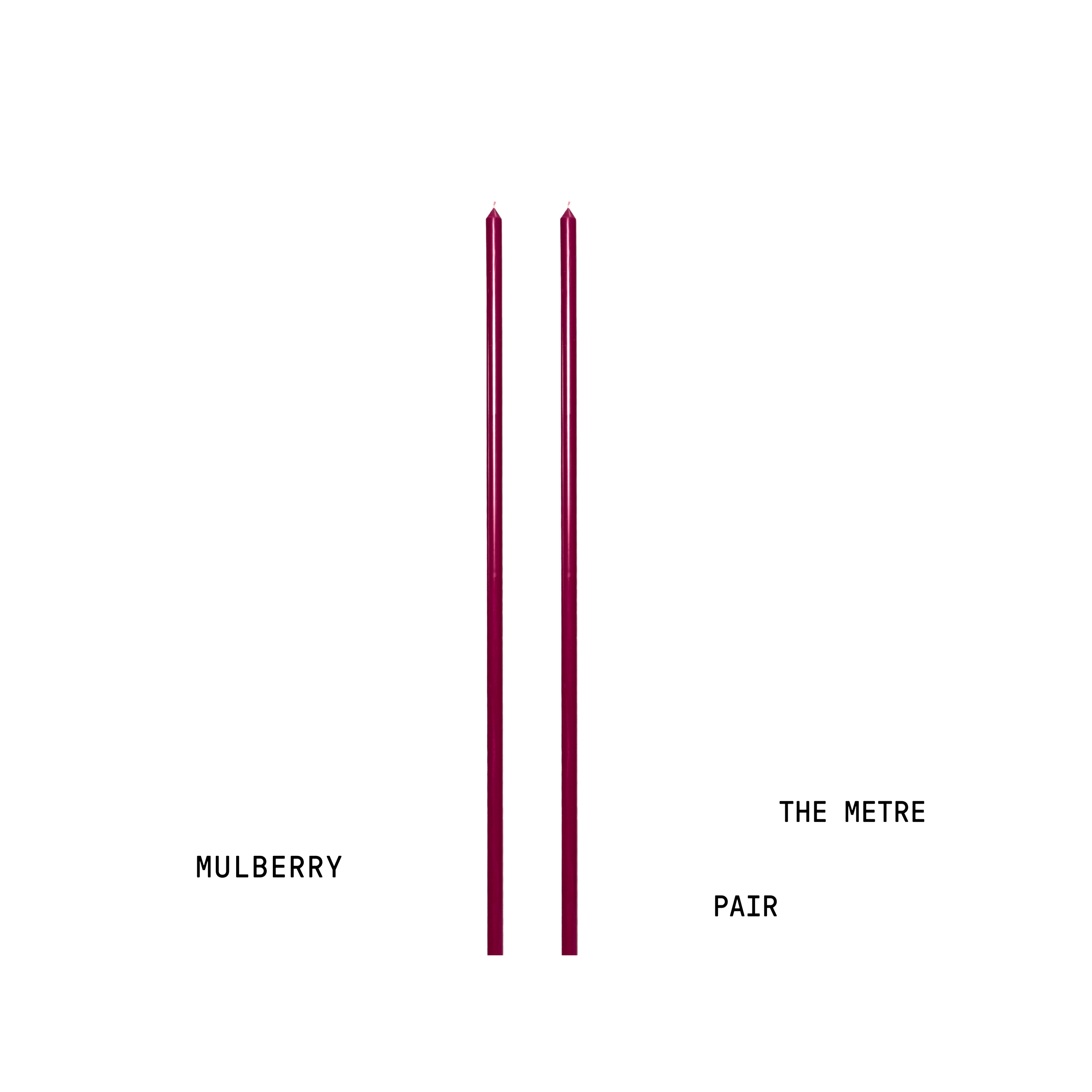 MULBERRY TAPERED CANDLE PAIR
