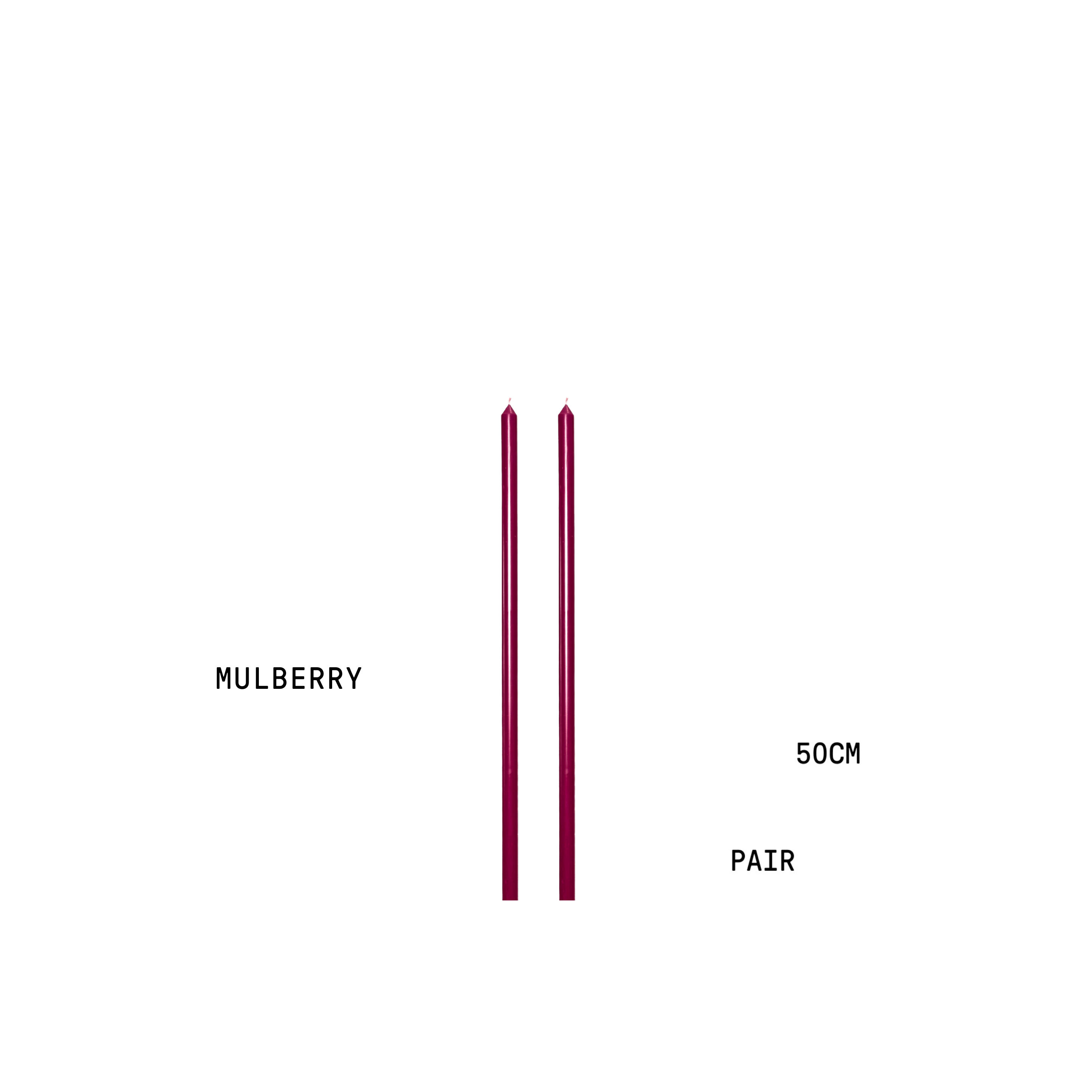 MULBERRY TAPERED CANDLE PAIR