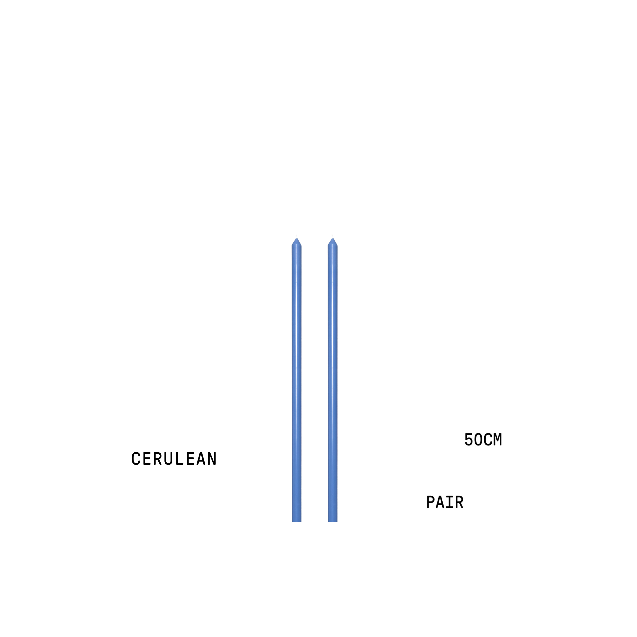 CERULEAN TAPERED CANDLE PAIR