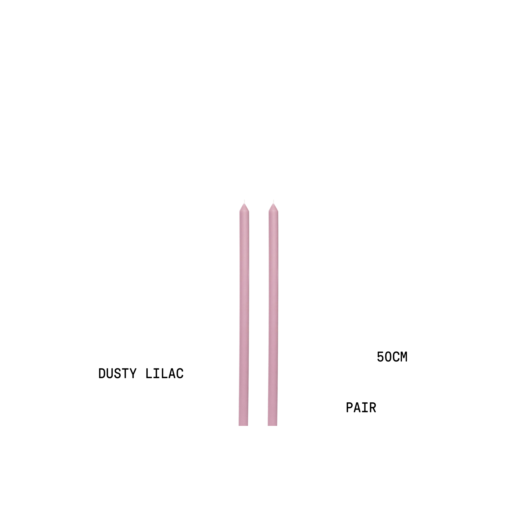 DUSTY LILAC TAPERED CANDLE PAIR
