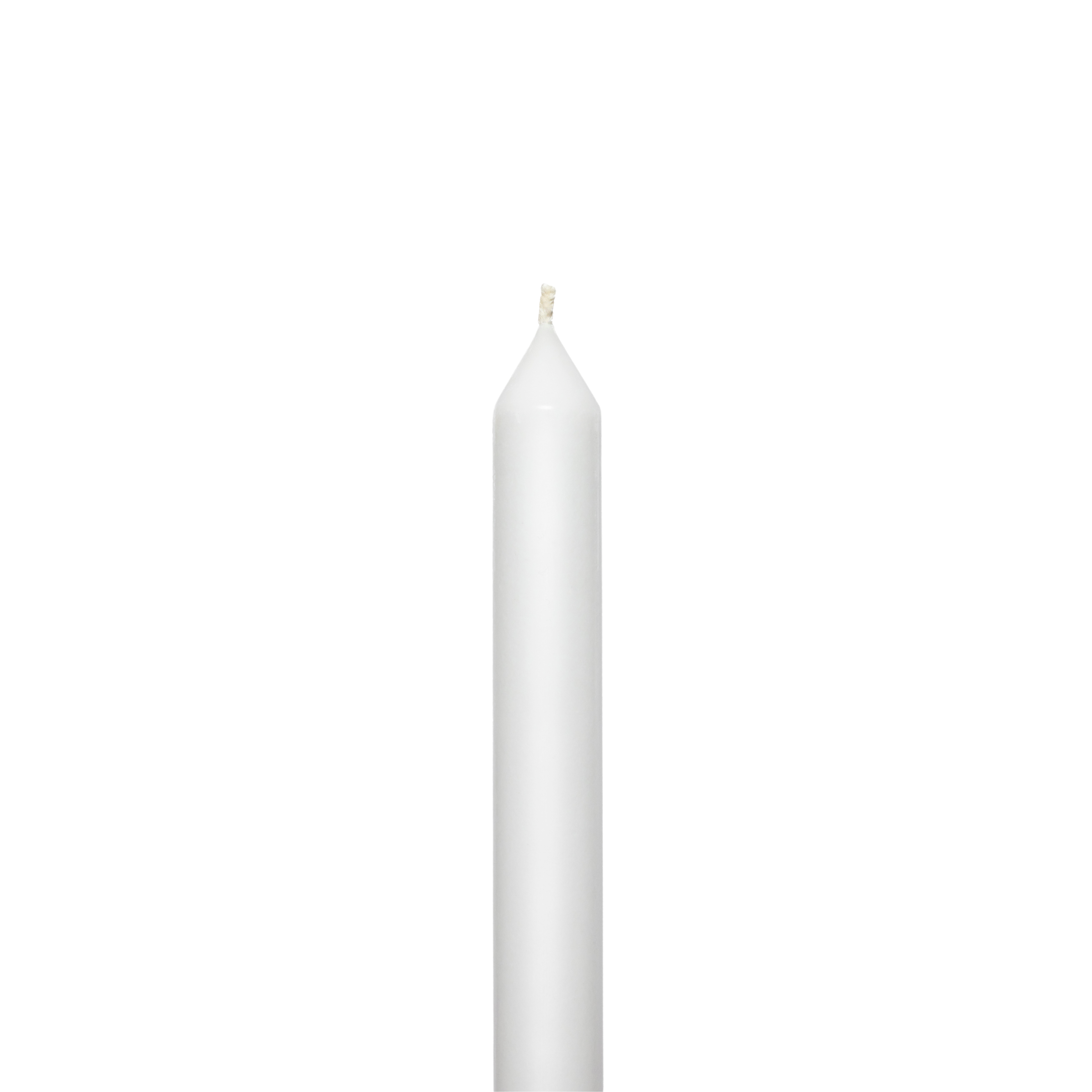 WHITE TAPERED CANDLE PAIR